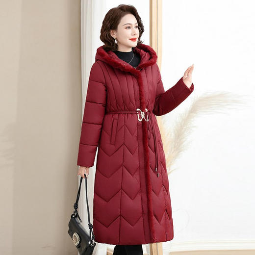 TZW-50岁中老年女装秋冬羽绒棉服洋气新款中年妈妈冬装外套中长款棉袄 商品图5