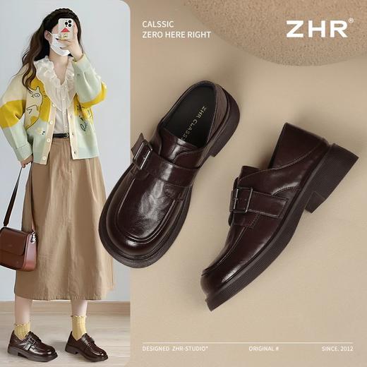 ZHR则则法式复古英伦单鞋2025新款软底百搭小皮鞋时尚乐福鞋女鞋 商品图1