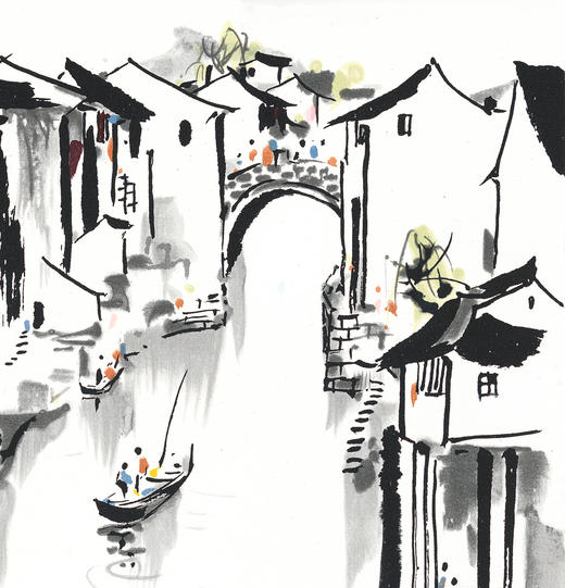 吴冠中|《江南水巷》—— 丝网版（盖章） 商品图1