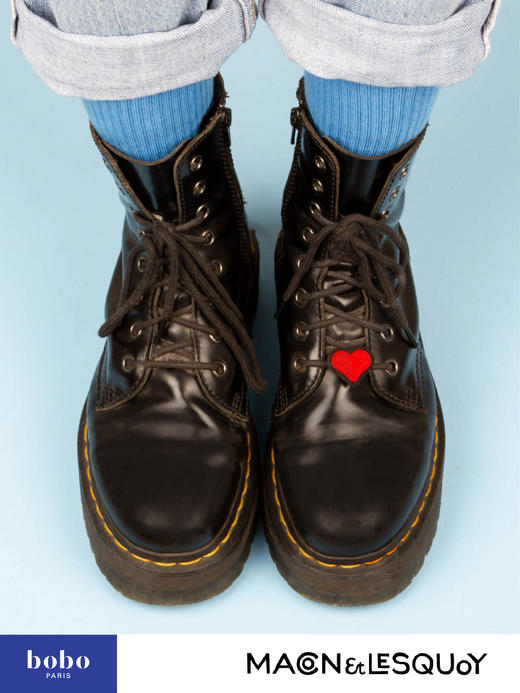 Macon&Lesquoy原创设计 24ss 红色爱心 爱情系列 M&L刺绣手工饰品胸针 商品图3