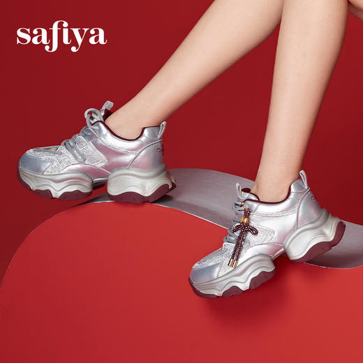 Safiya/索菲娅2025蛇年限定款潮酷休闲百搭增高厚底老爹鞋 SFD1112264 商品图2