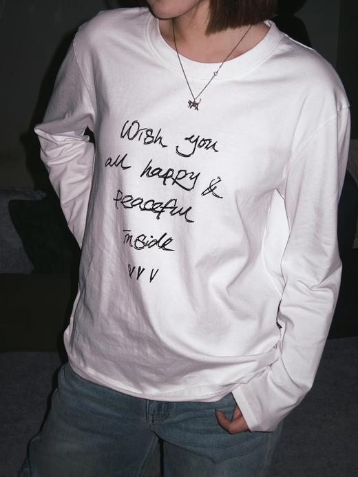 顺丰包邮33722洛诗琳新款韩系休闲字母印花长袖T恤，宽松慵懒风，三季可穿695 商品图1