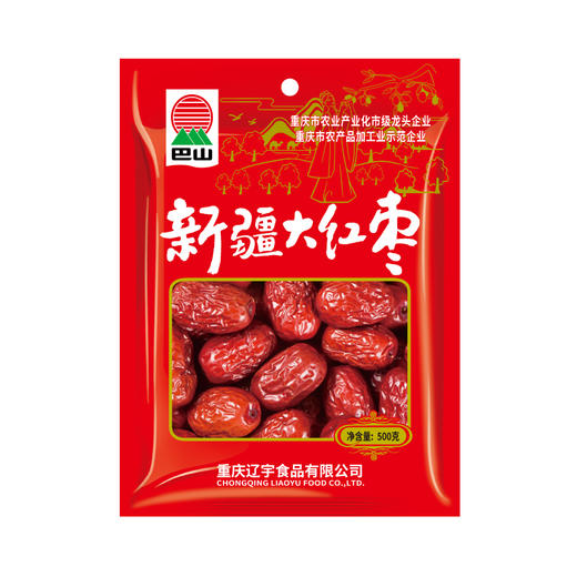 巴山新疆大红枣500g 和田红枣干骏枣零食非免洗新枣特大六星新货 精选新疆大枣 商品图0