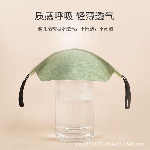 「50只！莫兰迪色系」鱼型口罩3d立体四层防护高颜值居家日用成人kn95口罩 商品图3