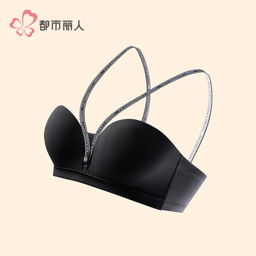 【代言人同款】都市丽人女神杯内衣软尺码中厚泳布无痕树脂胶圈常规文胸LBH1A1 商品图3