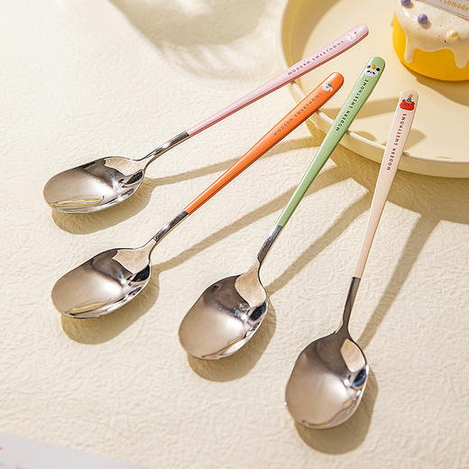 摩登主妇食品级不锈钢汤勺子个人专用家用高档精致儿童长柄喝汤匙 商品图0