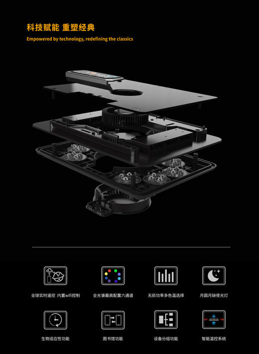 迈光启航珊瑚灯二代MJ-260 290海缸灯全光谱LED灯具海水鱼缸灯 商品图2