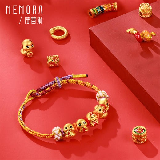 灵蛇献瑞 五福蛇 足金蛇转运珠国潮中国风黄金生肖蛇宝宝礼物MEMORA诗普琳HP826801一口价 商品图4