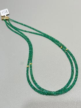 19ct祖母绿算盘珠项链