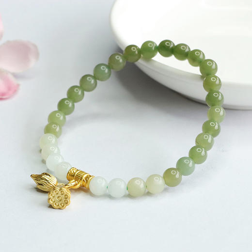 和田玉渐变手串【配礼品袋】 商品图2