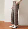 simplepieces休闲裤格纹九分宽松微喇裤S94P011 商品缩略图3