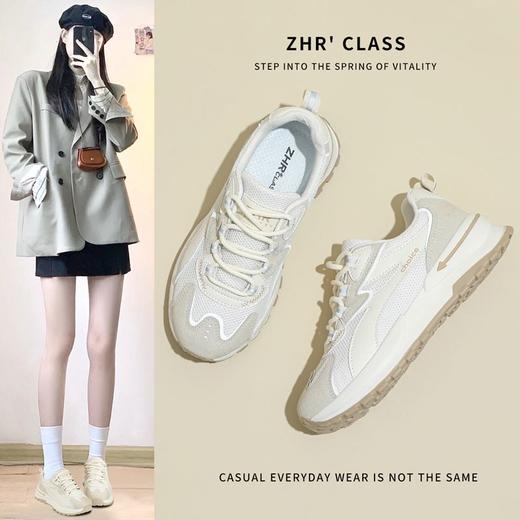 ZHR则则透气网面阿甘鞋女2024夏季新款ins百搭运动鞋厚底增高女鞋 商品图0