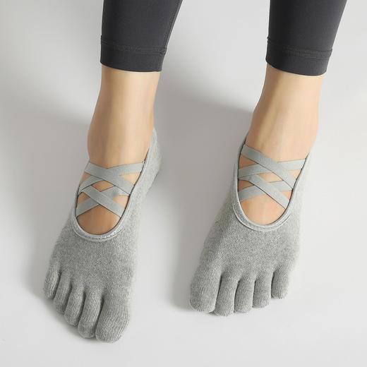 【5双起批，10双以上包邮】现货专业瑜伽袜点胶防滑运动露脚背袜地板普拉提透气运动瑜伽袜子 商品图2