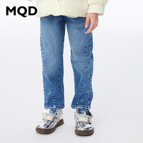 【秒】【冬款清仓】【MQD】女童冬季时尚潮酷直筒休闲牛仔长裤