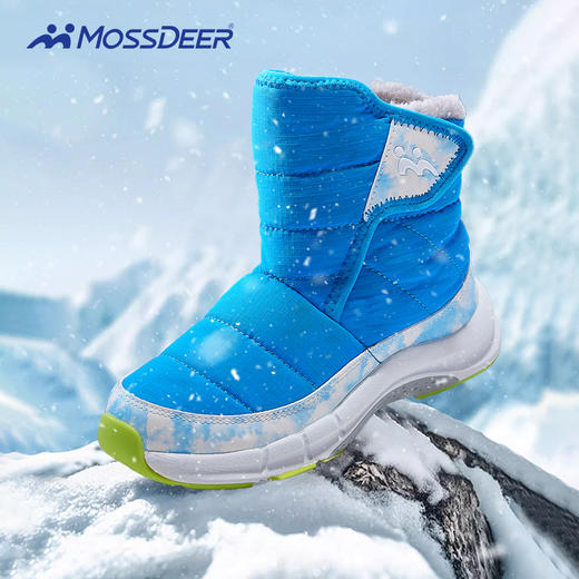 Mossdeer/摩斯迪儿 童雪地靴2024冬新款女童扁平足专用加绒加厚保暖防水棉鞋 商品图1