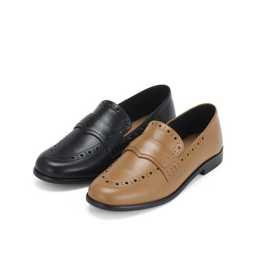 westory2025年春季新款小圆头平跟通勤单鞋舒适乐福鞋W25AM58061 商品图0