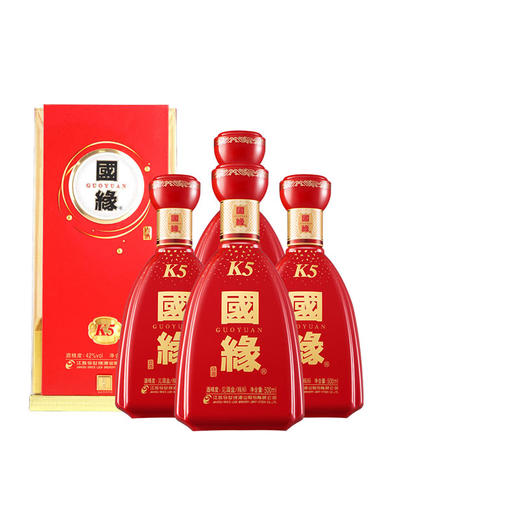 国缘 K5 42度 浓香型 白酒500ml*4瓶 商品图0