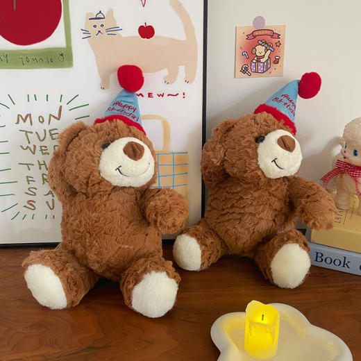 生日快乐熊毛绒玩具公仔玩偶40cm 商品图0