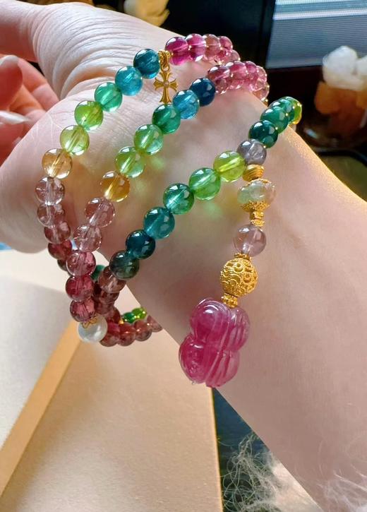 5mm-6mm多圈彩虹碧玺手链 商品图4