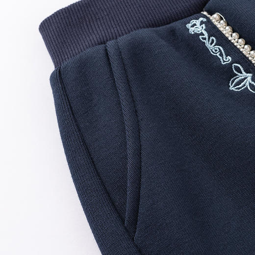 【秒】【冬款清仓】【MQD】女童冬季复古国风休闲绒感针织长裤 商品图4