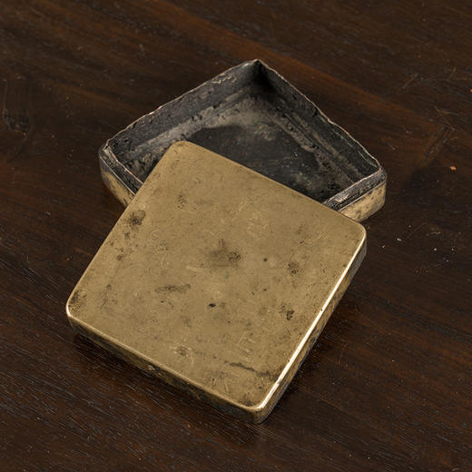 民国 铜诗文方形墨盒 商品图2