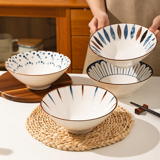 摩登主妇拉面碗汤面碗家用2024新款高级感餐具面条碗斗笠吃面大碗 商品图0