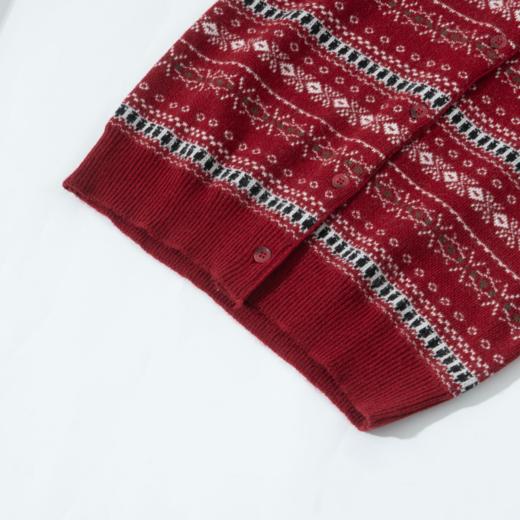 【5天左右发货】Grace&Glam 复古费尔岛花纹混纺毛衣开衫 商品图3