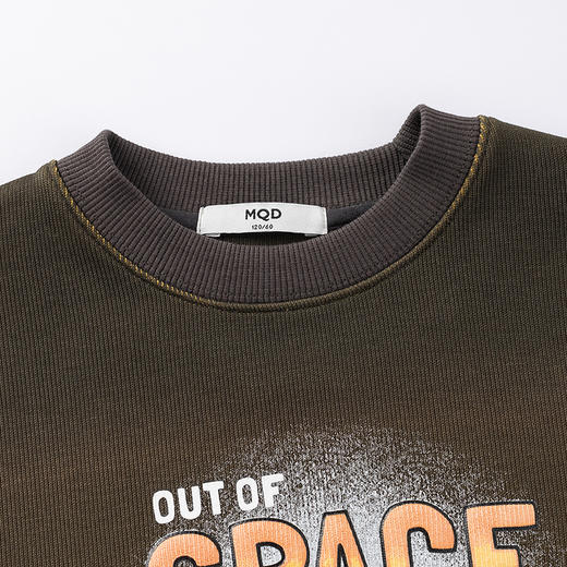 【MQD】男童冬季潮酷图案渐变撞色圆领卫衣 商品图6