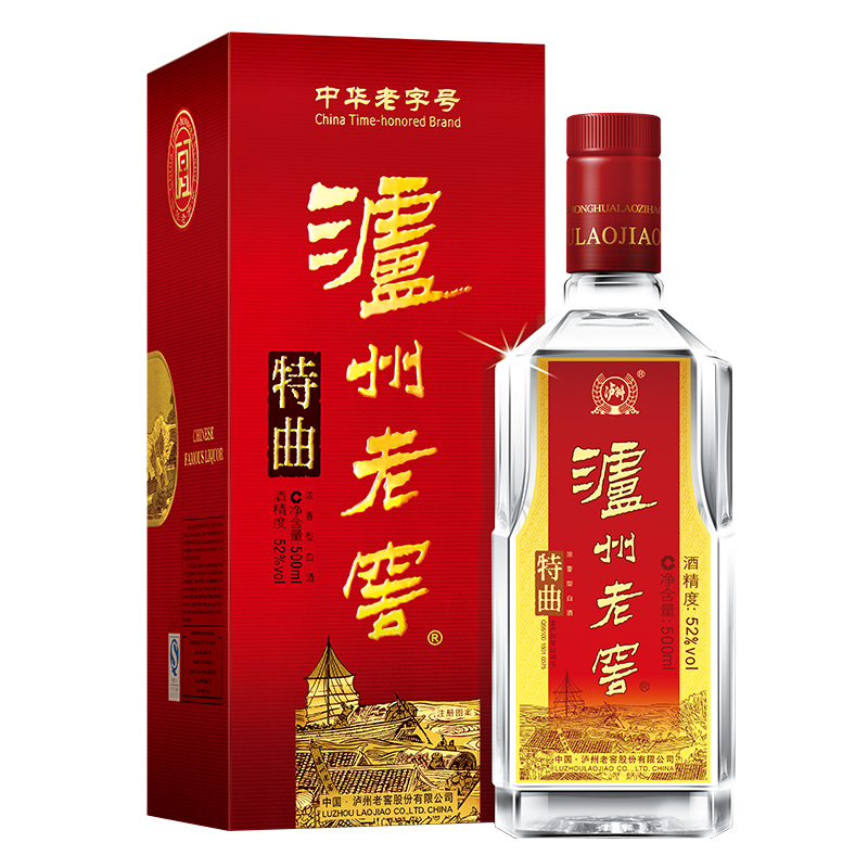 【清仓特价】泸州老窖 特曲2014版 52度 浓香型白酒 500ml*1瓶 外包装有损坏/瑕疵 不影响酒质 介意勿拍（2号仓发货）