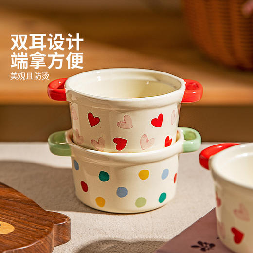 摩登主妇蒸蛋碗带盖双耳蒸蛋羹专用碗陶瓷餐具蒸盅鸡蛋羹蒸碗炖盅 商品图1