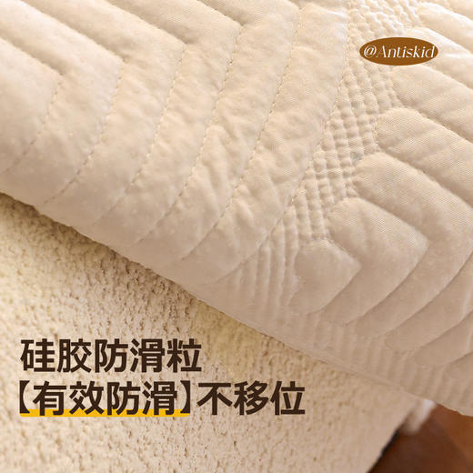 【加厚夹棉真材实料】秋冬奶油风牛奶绒沙发垫 2024新款冬季毛绒软糯厚实防滑坐垫 商品图2