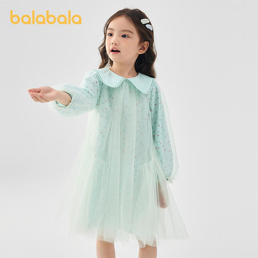 巴拉巴拉童装女童连衣裙儿童网纱裙子2025春装新款甜美小童碎花裙 商品图1