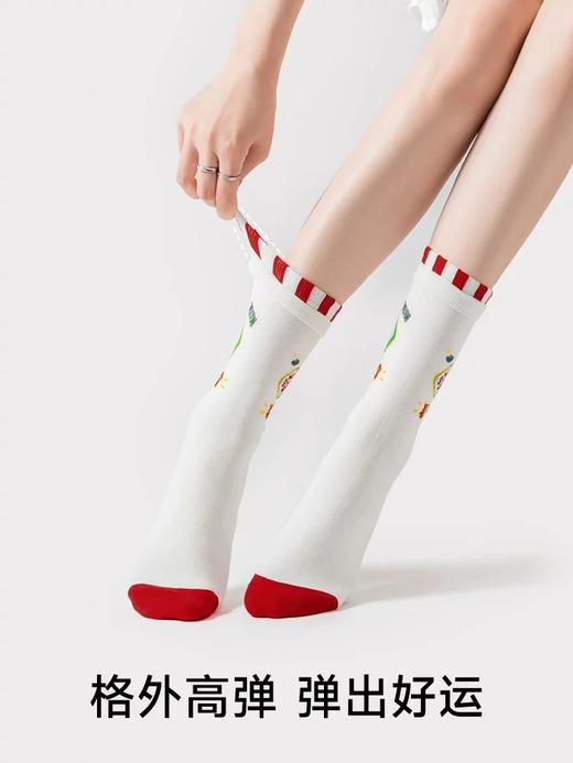 大红4双棉袜礼盒-暴富FC2180 商品图2