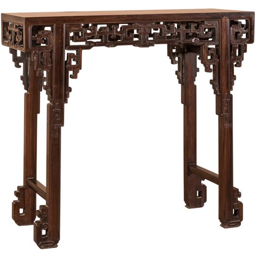 清 红木透雕拐子纹供案 商品图5