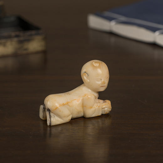 清 寿山石雕童子笔架 商品图4