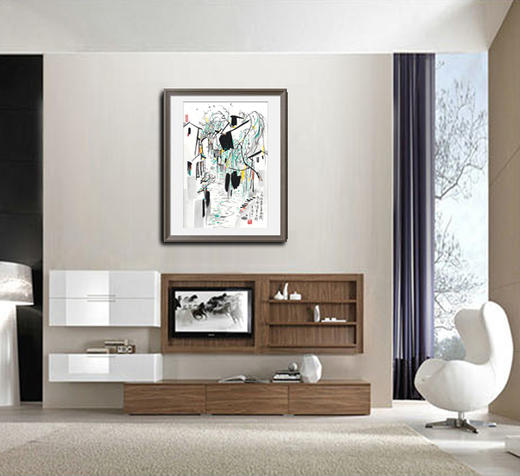 吴冠中|《江南抹尽旧画图》—— 丝网版（盖章） 商品图2