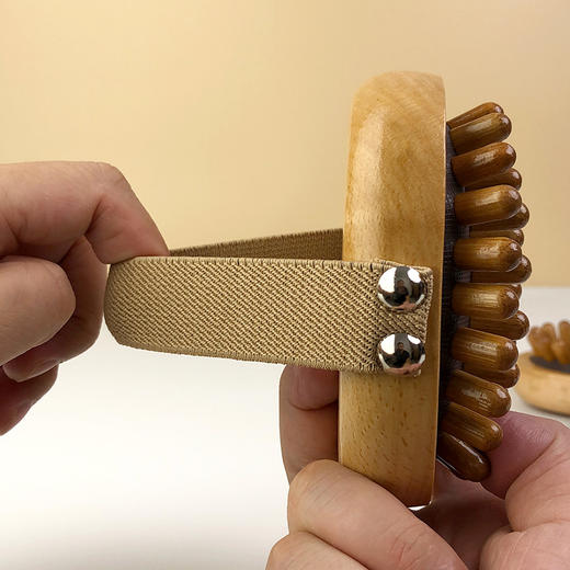 「送艾草油！榉木经络刷」气垫经络刷通经络拍打器竹按摩刷气囊头皮按摩木质居家日用 商品图1