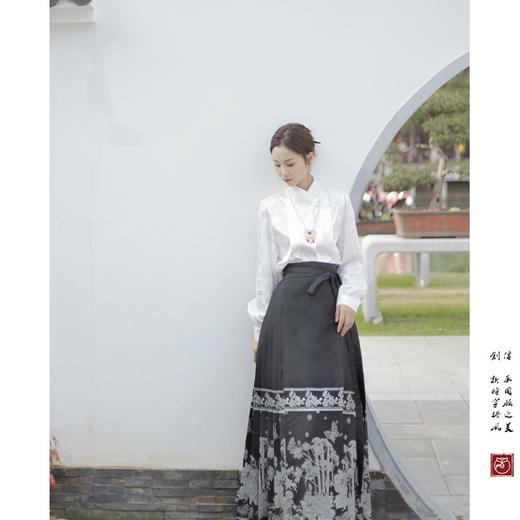 【百福具臻.玄乌】衬衣立领长袖改良汉服国风提花马面裙妆花工艺 商品图0