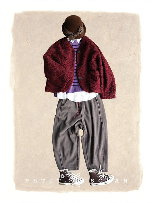 PETIT SCHAN小闪 CLO#629 Pop Rocks 跳跳糖 羊毛缤纷彩点纱圆领条纹背心 商品图11