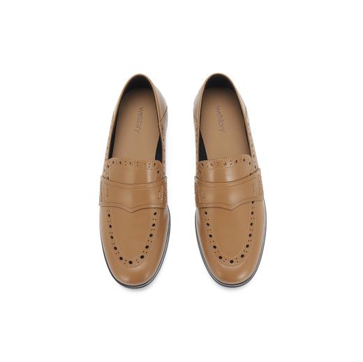 westory2025年春季新款小圆头平跟通勤单鞋舒适乐福鞋W25AM58061 商品图3