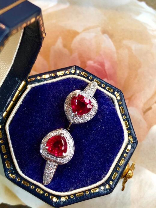 1.2ct刻面红宝石耳扣耳钉 商品图1