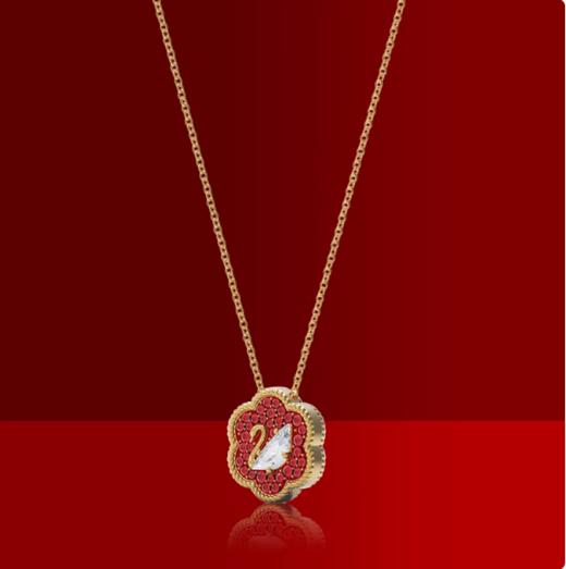 【顺丰发货】Swarovski施华洛世奇 故宫联名款 花开耀吉天鹅锁骨链女项链&手链 商品图6