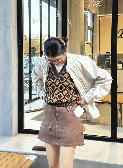 顺丰包邮34014洛诗琳新款洋气百搭韩系茧型设计感短款外套女~60521 商品图4