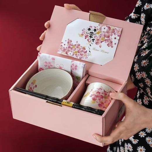 【清仓特惠4折】美浓烧红颜花语日本进口精致日式一人食创意餐具3件套家用礼盒装一人食餐具套装 商品图1