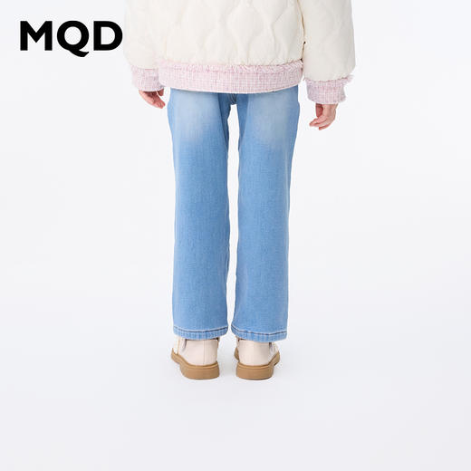 【秒】【冬款清仓】【MQD】女童冬季时尚花朵装饰直筒休闲牛仔长裤 商品图3