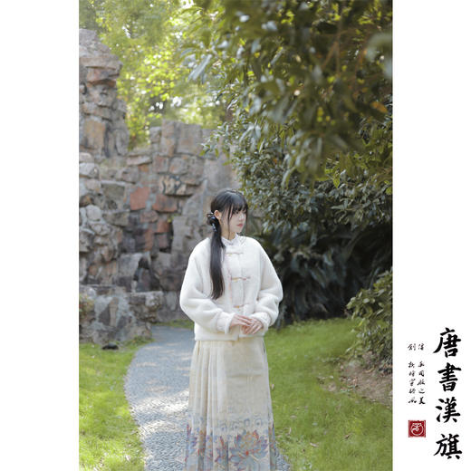 【菩萨蛮.莲升】明制汉服织金仿妆花工艺马面裙套装日常优雅新中式 商品图1