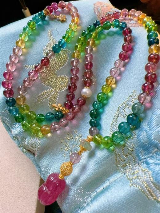 5mm-6mm多圈彩虹碧玺手链 商品图1