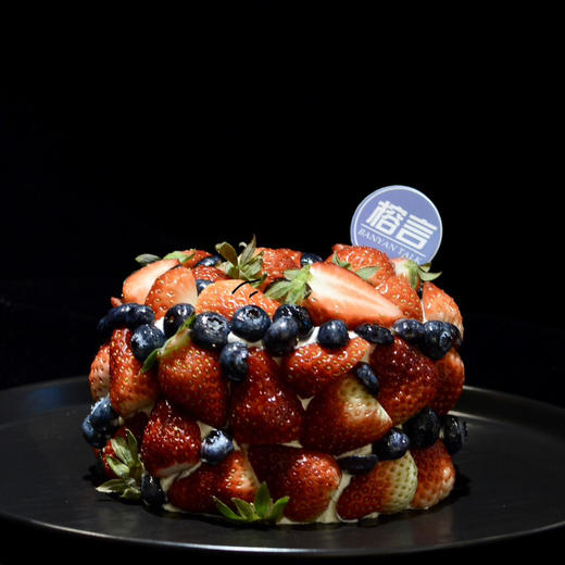 甜野草莓【红丝绒蛋糕、鲜草莓、树莓果酱】 商品图4