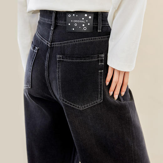 IC 优雅气质工艺高级极简牛仔裤女新款秋季通勤休闲百搭裤子 商品图3