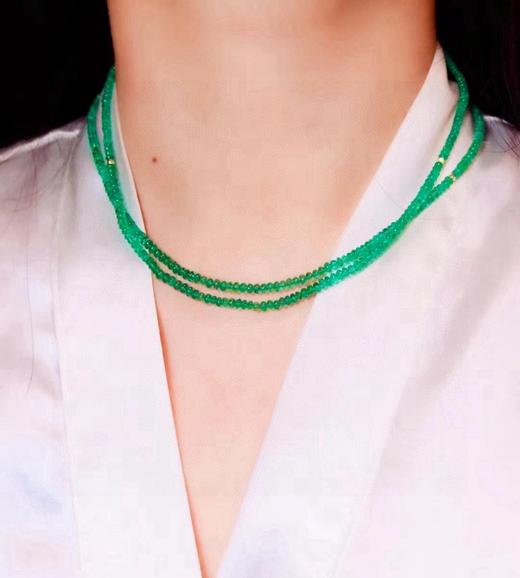 19ct祖母绿算盘珠项链 商品图3